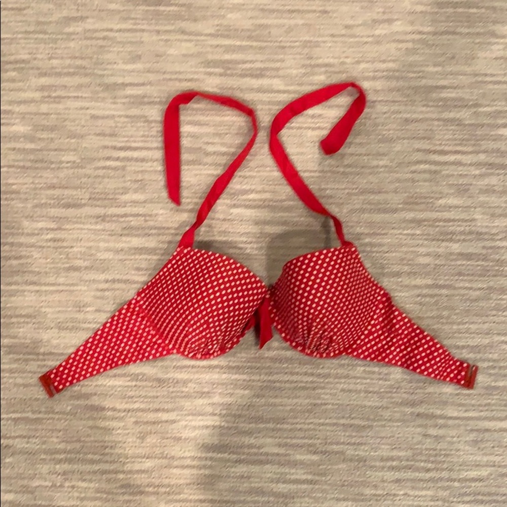 Pour Moi? Red Polka Dot Bikini Top 34F